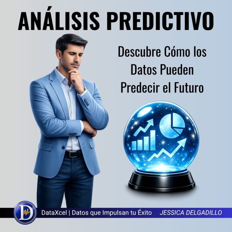 Profesional analizando datos empresariales mediante análisis predictivo para anticipar tendencias y oportunidades de negocio.