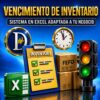 Planilla de Excel para control de vencimientos de inventarios con alertas visuales y semáforo de productos vigentes, por vencer y caducados.