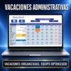 Sistema de control de vacaciones por departamentos en Excel con macros para empresas.