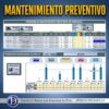 Cronograma semanal de mantenimiento vehicular en Excel basado en kilómetros recorridos.