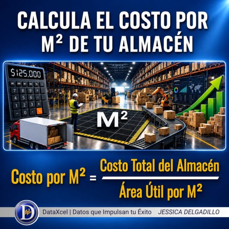 Costo por m² de almacén y optimización logística